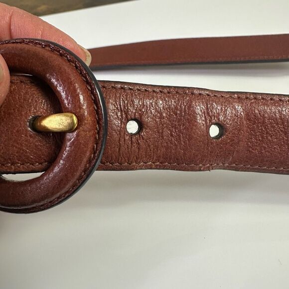 Gucci Bamboo Vintage Belt Brown Leather Size 70 28 - Picture 2 of 7